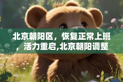 北京朝阳区，恢复正常上班，活力重启,北京朝阳调整为正常上班