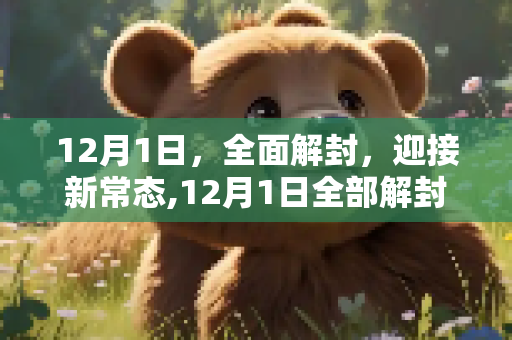12月1日，全面解封，迎接新常态,12月1日全部解封