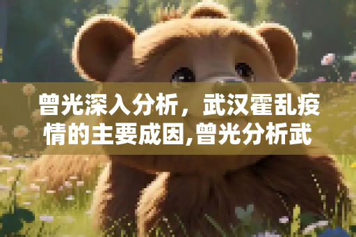 曾光深入分析，武汉霍乱疫情的主要成因,曾光分析武汉出现霍乱主要原因