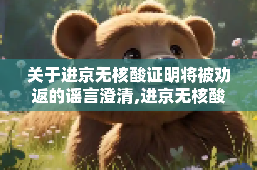 关于进京无核酸证明将被劝返的谣言澄清,进京无核酸证明将被劝返?假的
